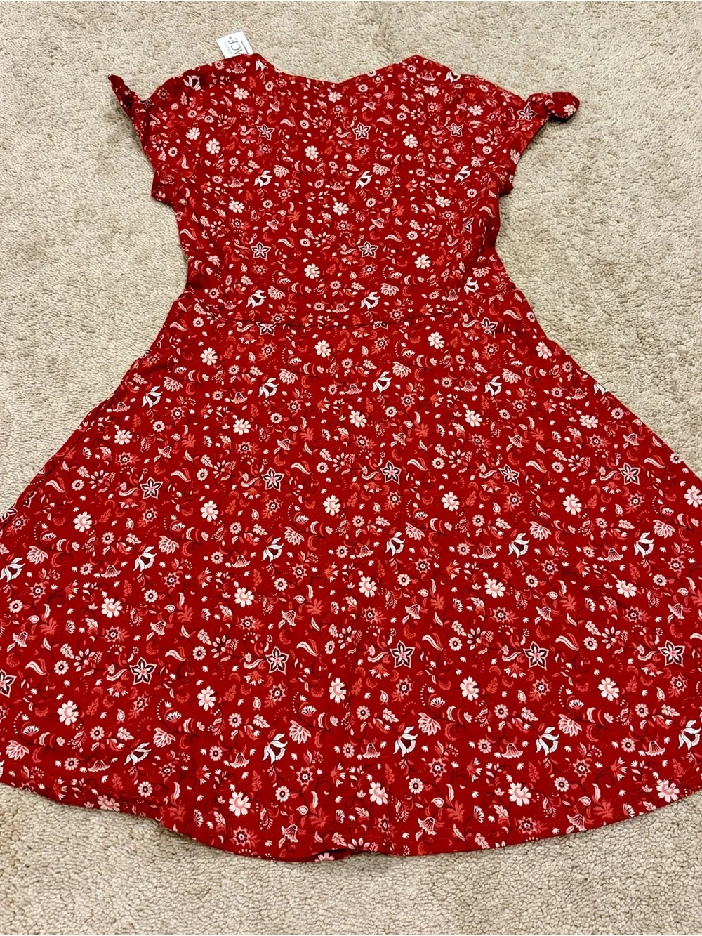 NWT Girls Sz 10-12 Floral A Line Short Sleeve Dress Children’s Place